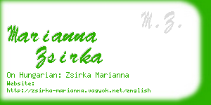 marianna zsirka business card